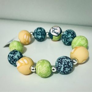 Beads Chunky Handmade Stretch Bracelet NWT